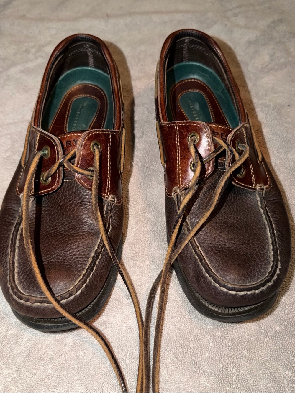Men's Sperry Dark Brown Leather Boat Shoes